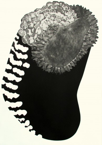 Naturelat IV | akwatinta, odprysk, szablon | 66x96cm